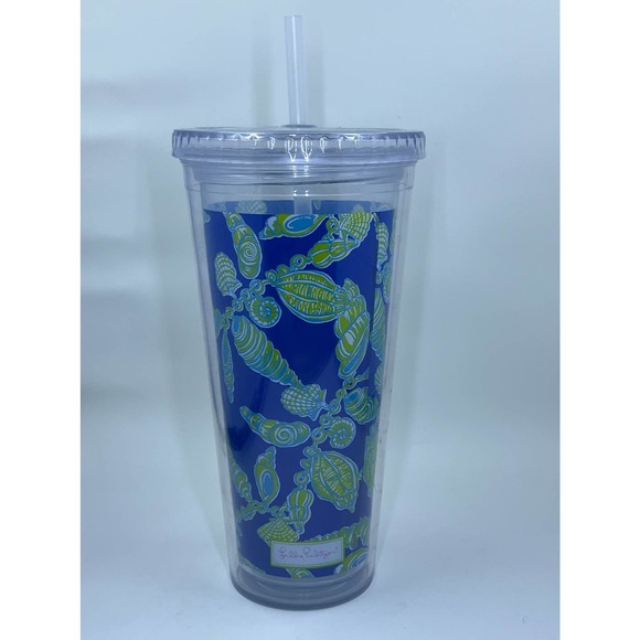Two Lilly Pulitzer Cold Tumblers with Straws - Picture 9 of 9